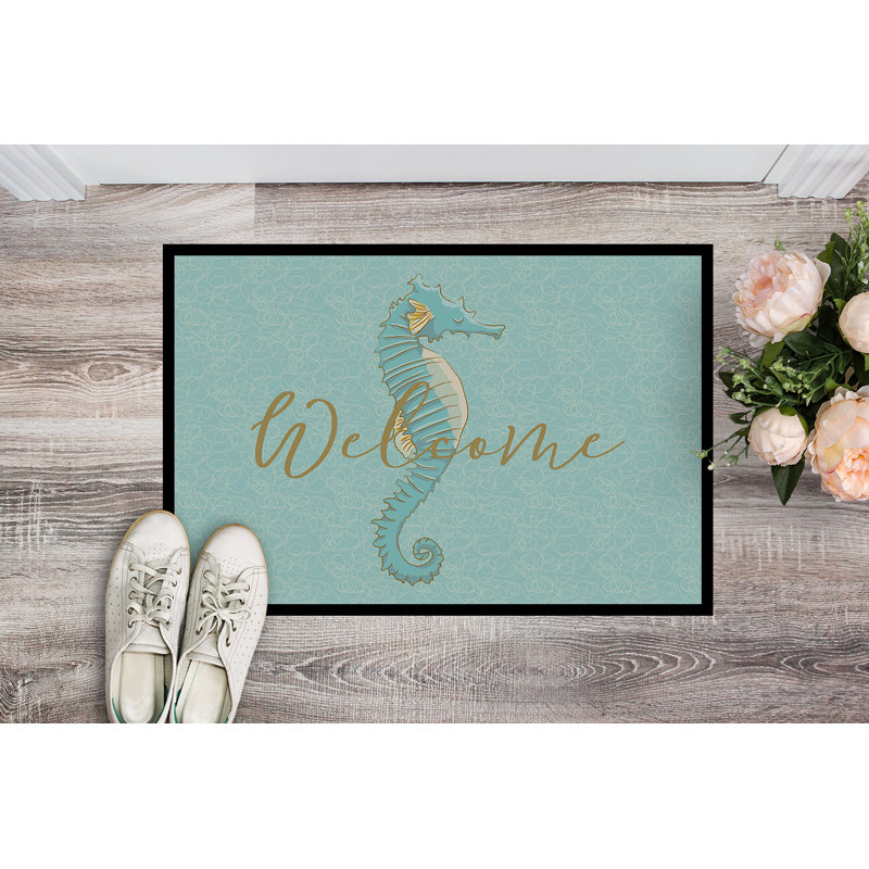 Tapis d'extérieur antidérapant Seahorse, Rectangulaire : 18 po x 27 po