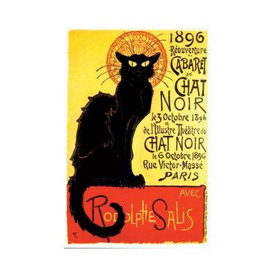 Cabaret Du Chat Noir, 1896 by Theophile Alexandre Steinlen - Wrapped Canvas Print