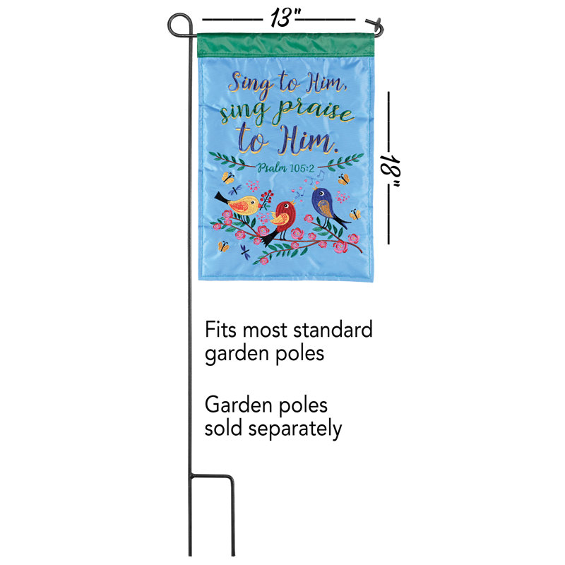 Jaason Double Sided 18 in. H x 13 in. W Polyester Garden flag