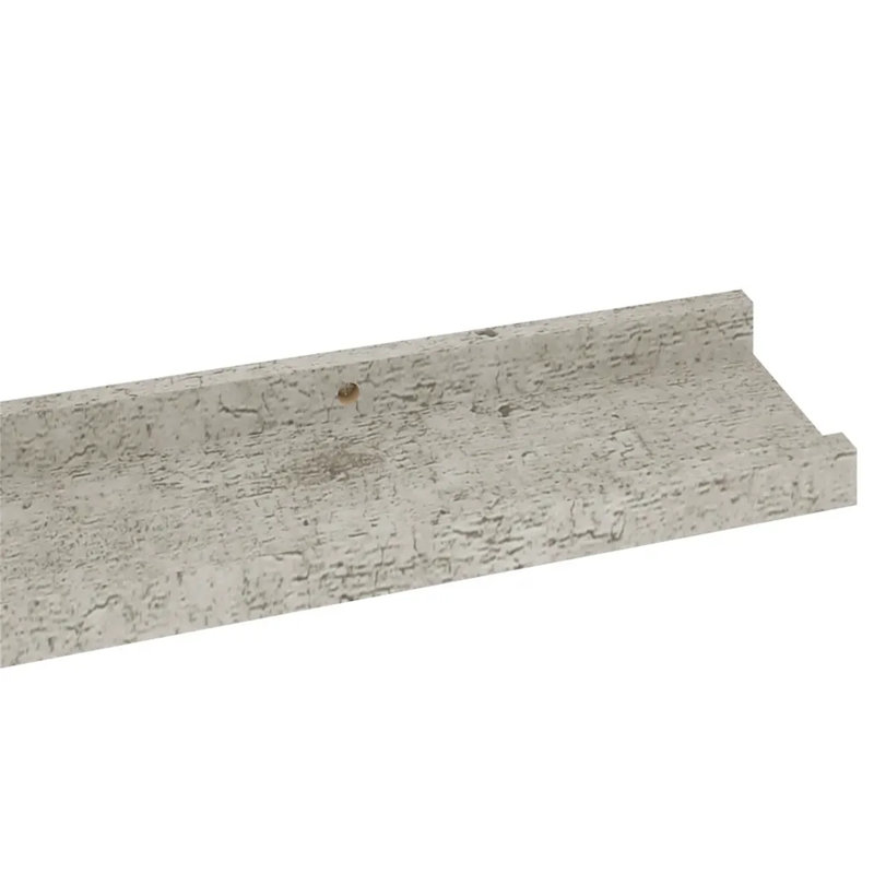 Gracelinn 4 Piece Floating Shelf, Concrete Grey, 3cm H x 100cm W x 9cm D