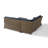 Leandra 4 - Person Modular Patio Conversation Set with Cushions-633010988-649566496