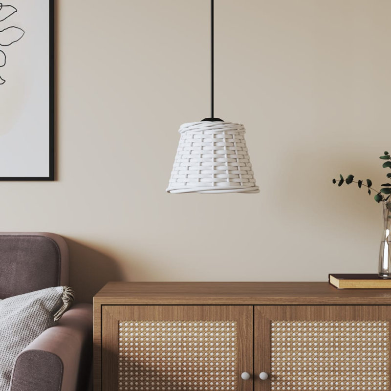 Chira Pendant Shade, White, 12cm H x 15cm W x 15cm D