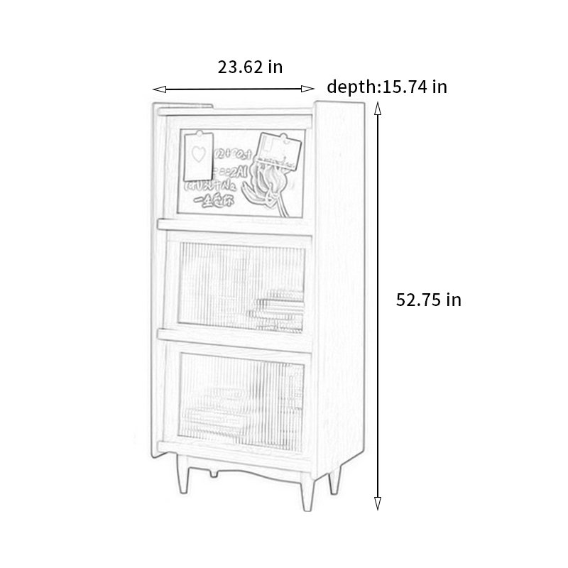 Bibliothèque pour avocat H 52,75 "x l 23,62"