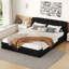 Grand lit plateforme tapissier