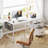 Small Computer Home Office Desk For Bedroom With Fabric Drawers & File Cabinet, Cloth Storage Bag And Hook, Writing Study Work Table For Small Space-961117205-961117207
