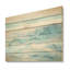 «Simplicity» bleu et blanc, plage, vagues côtières, art mural sur bois de pin naturel-101404636
