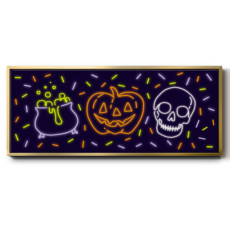 Neon Halloween Collection D-, toile encadrée