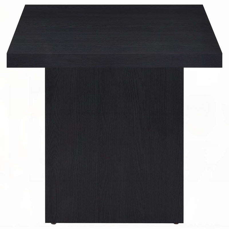 Table de bout carrée noire Exeter, Noir