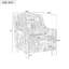 Fauteuil club en velours 29,25 po Burton
