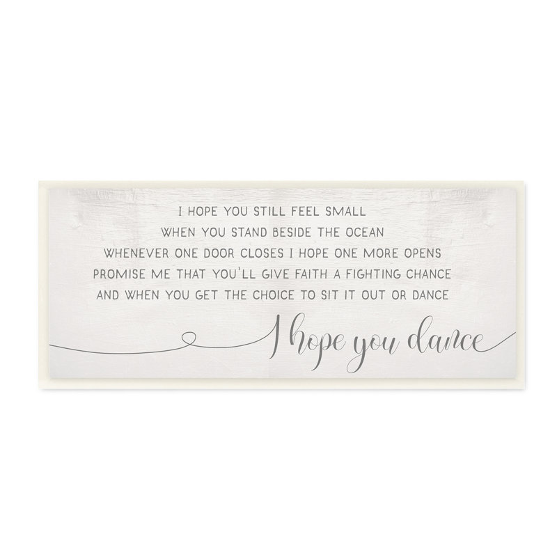 Faith Fighting Chance, citation de danse romantique, Plaque murale, H 7 po x l 17 po x P 0,5 po