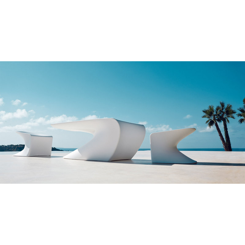 Wing Plastic Coffee Table, Ecru