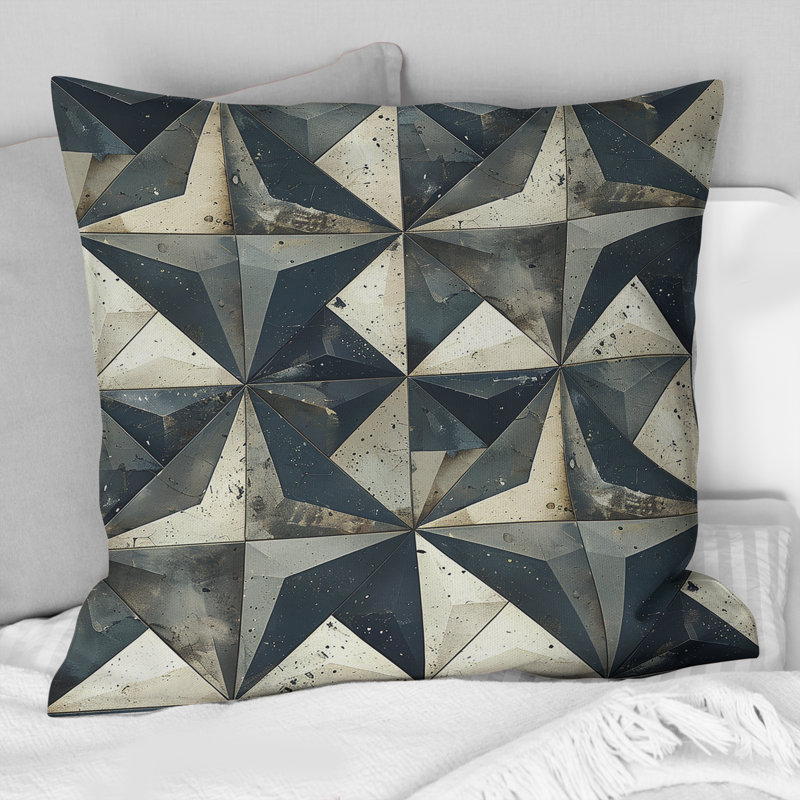Coussin Mid-Century gris anthracite Mid-Century, H 18 po x l 18 po