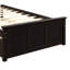 Lit plateforme avec lit gigogne simple, cadre simple, espresso-626972048-626972053