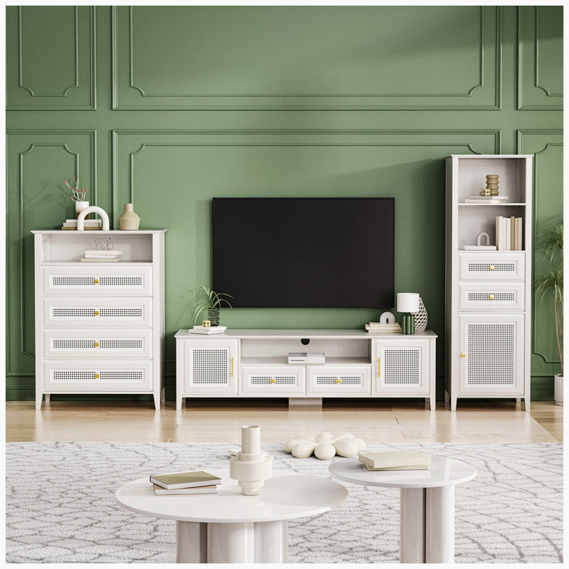 Abramowski Freestanding Bathroom Cabinet, White