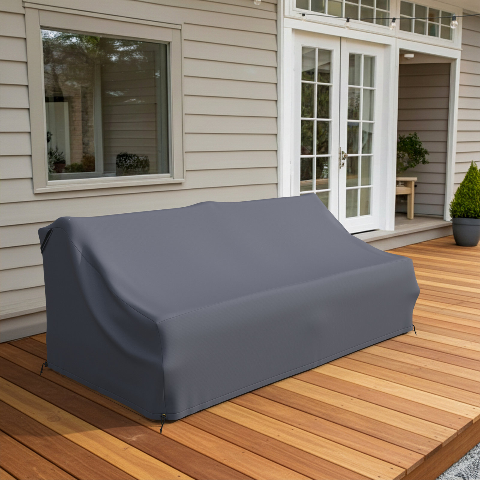 Despina 70.1'' Wide Straight Teak Loveseat Cover