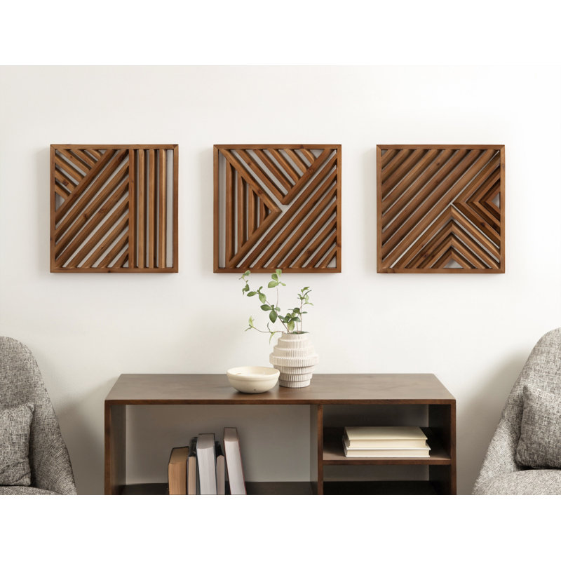 Three-Piece Wood Wall Art Set