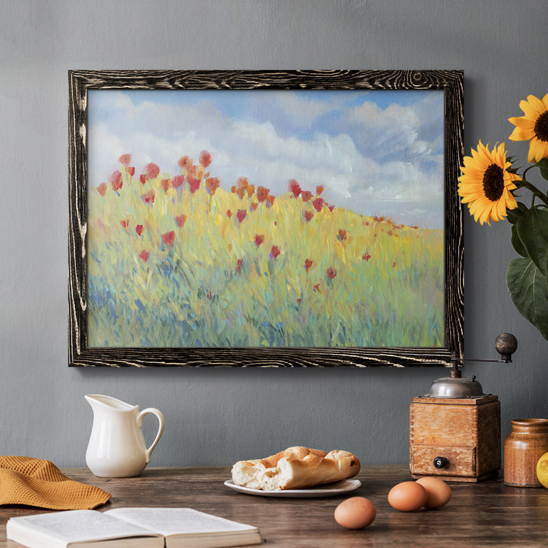 «Summer Breeze Meadow I», peinture sur toile encadrée, Noir, H 28 po x l 42 po x P 1,5 po