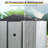 8Ft X 4Ft Outdoor Metal Storage Shed With Sliding Door And Foundation For Backyard, Patio, Lawn-108963595