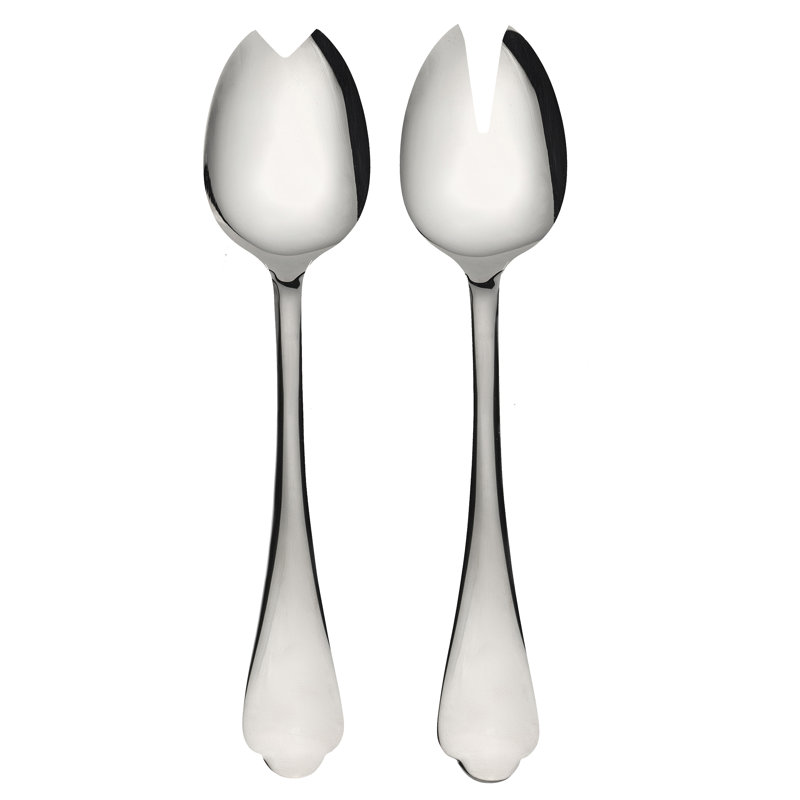 Dolce Vita Stainless Steel Salad Servers, Silver