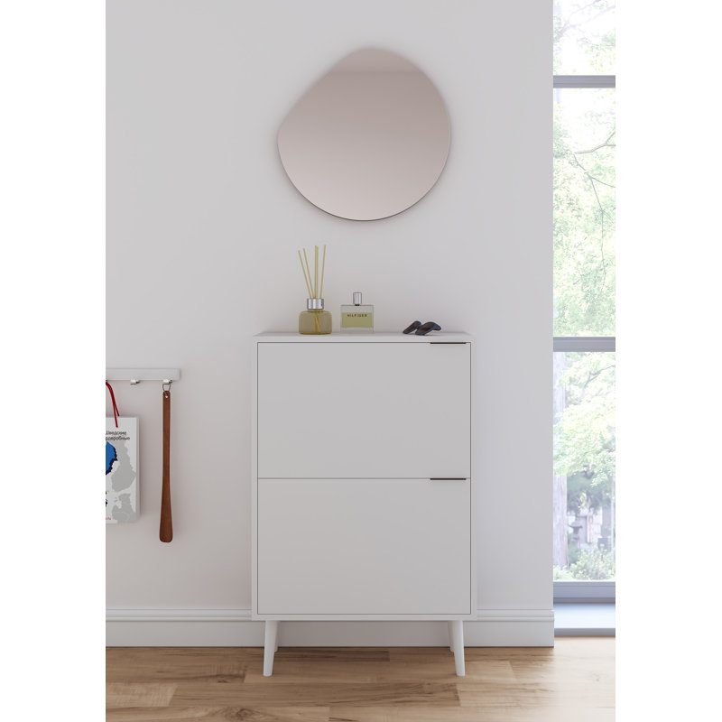 10 Pair Shoe Storage Cabinet, White