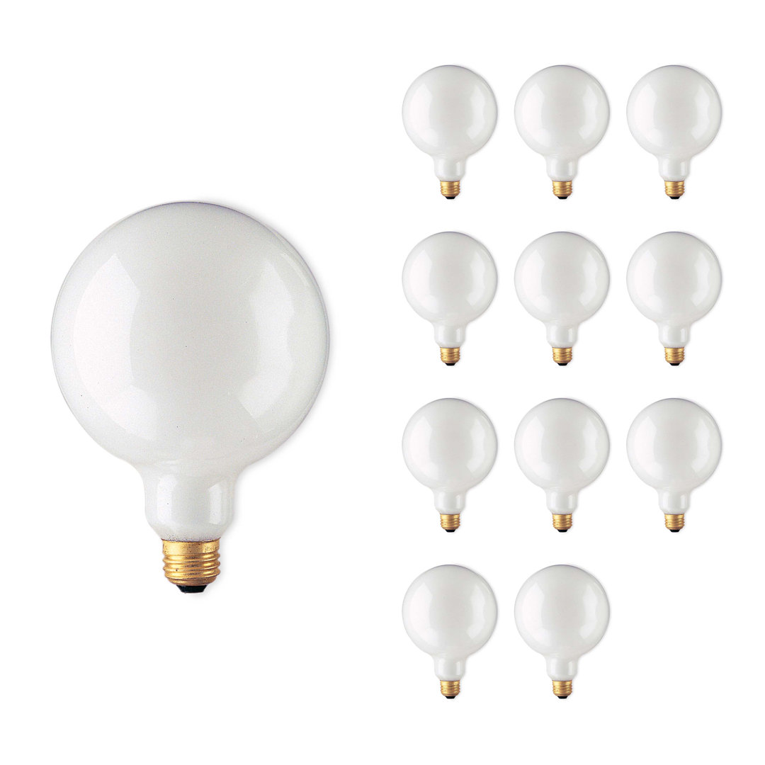 60 Watt (60 Watt Equivalent), G40 Incandescent, Dimmable Light Bulb Base (Set of 12) Bulbrite Industries