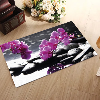 Chic tapis non tissé à motif géométrique complexe, idéal pour ajouter une touche d'élégance à votre décor