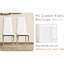 Table de salle à manger pour 4 personnes, table 55 po x 31,5 po, texture bois, chaises blanches, coussins antidérapants grain naturel avec éponge confortable en forme de losange de style moderne