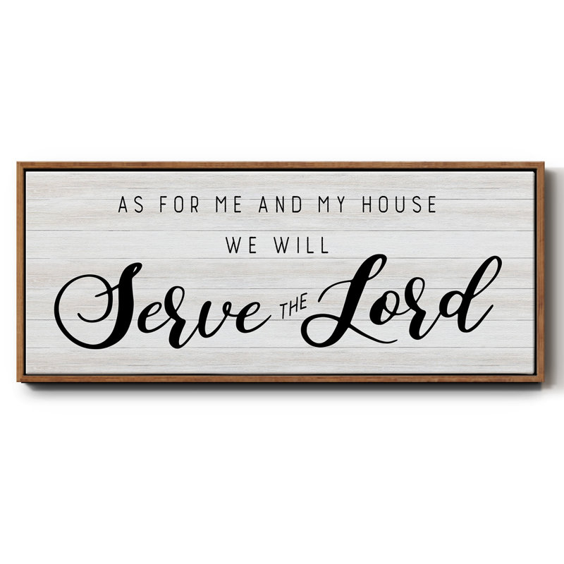 Serve the Lord - Toile encadrée, H 12 po x l 30 po