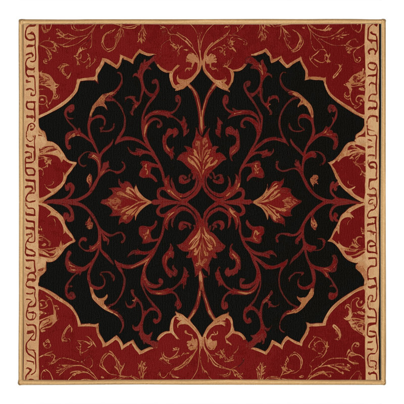 Sacred Trellis Rug, Square 4'