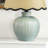 12.9" Ceramic Table Lamp with Adjustable Rattan Scallop Shade, Includes G45 Bulb-103658022