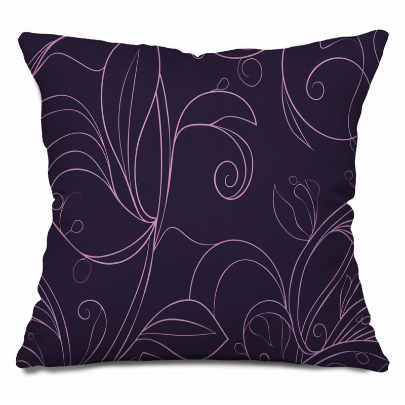 Coussin décoratif à motif floral, coussins en coton Art, H 16 po x l 16 po