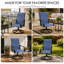 Ensemble de 2 chaises de salle à manger pivotantes pour l'extérieur Kozyard avec tissu en textilène respirant, structure en métal thermolaqué, chaises de patio pour le jardin, le balcon, le porche, le bord de la piscine, bleu marine-132356570