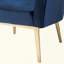 Chaise d'appoint Midnight Velvet & Gold Finish