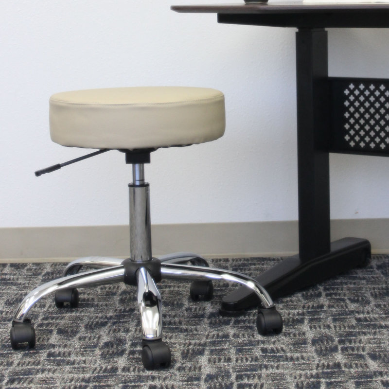 Wilhelm Adjustable Height Active Stool Wheels, Beige