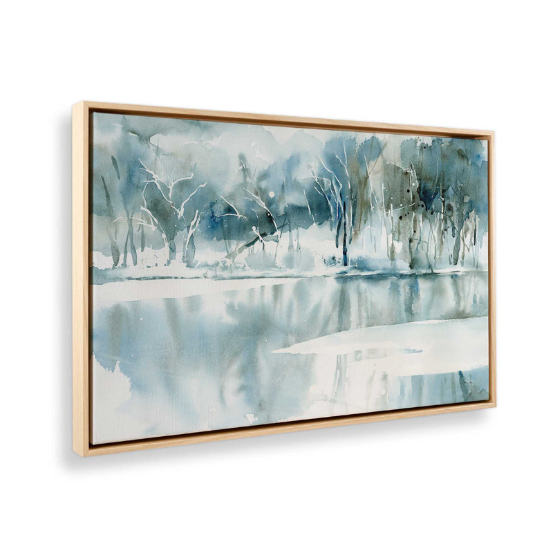 Imprimé sérénité «Frozen Forest», Encadrement brun, H 8,75 po x l 12,75 po x P 1,75 po