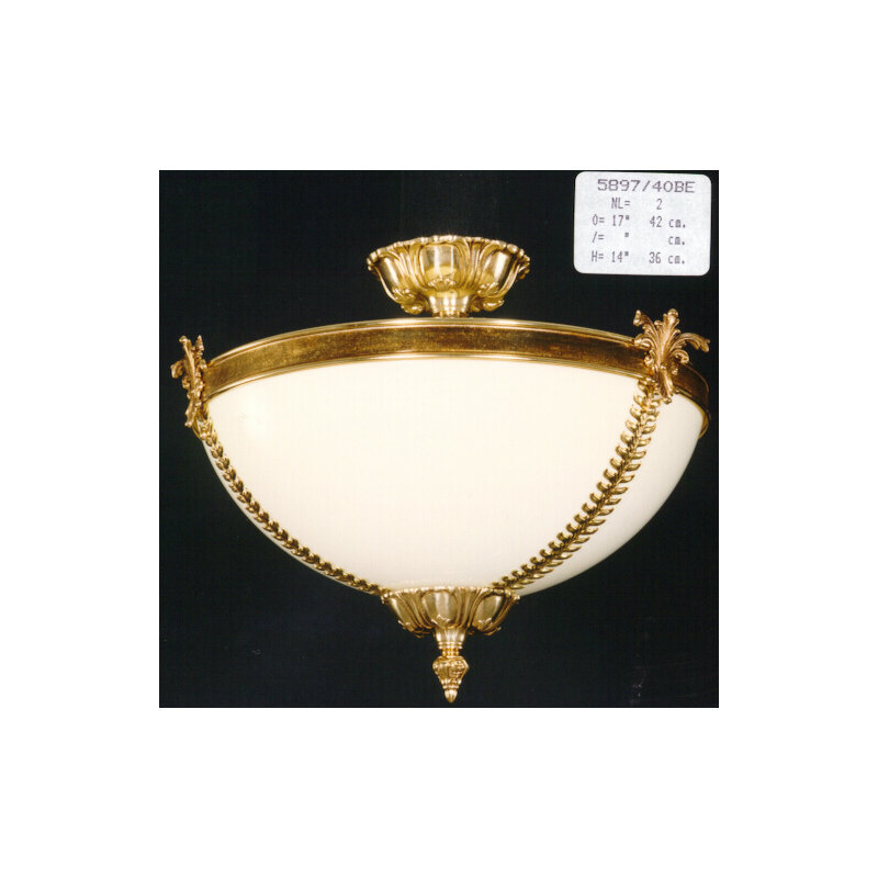Cowden Acrylic Semi Flush Mount, French Gold