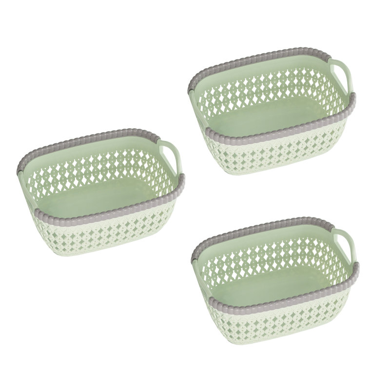 Rebrilliant Plastic Basket, Green, 3