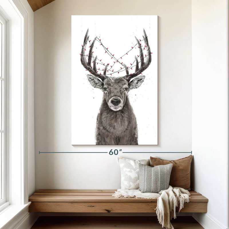 Xmas Deer, 51" H x 34" W