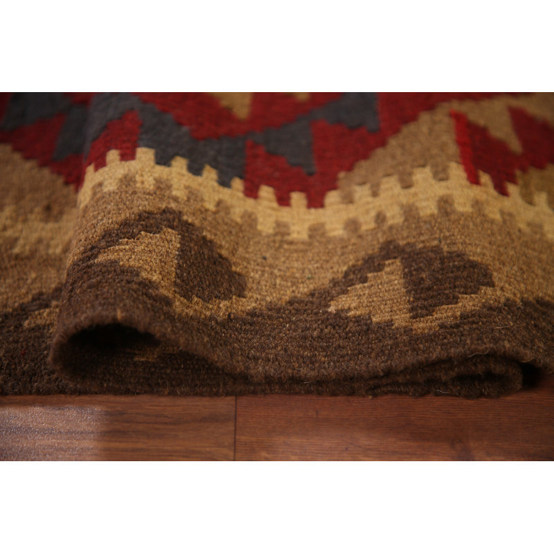Geometric Kilim Oriental Runner Rug 3x7
