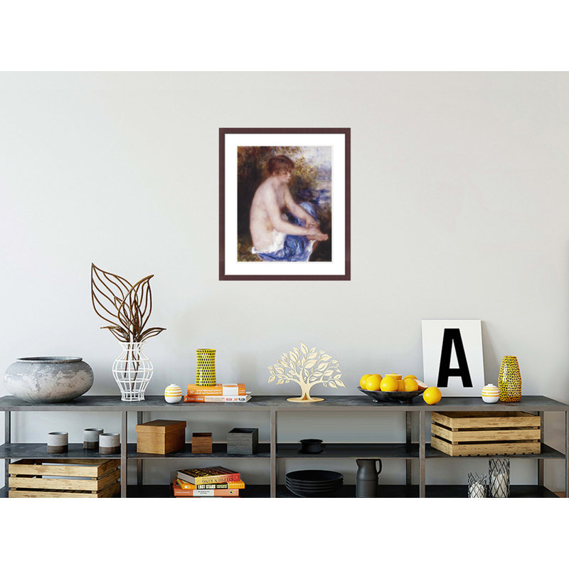 Petite nu bleu par Pierre-Auguste Renoir, impression giclée encadrée, H 27,26 po x l 23,5 po