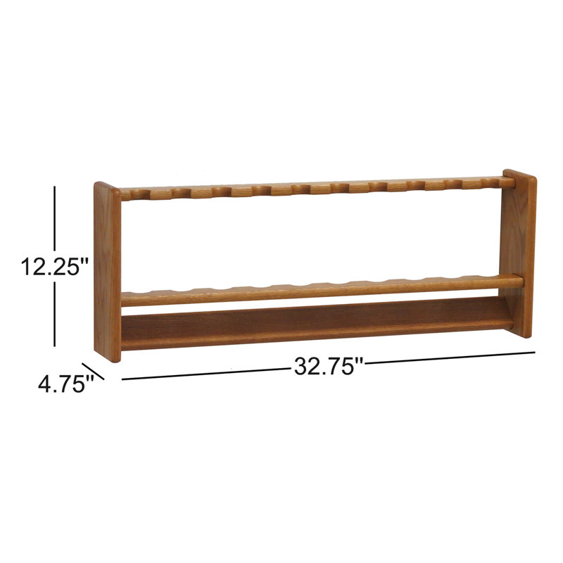 Wood Fishing Rack, Medium Oak