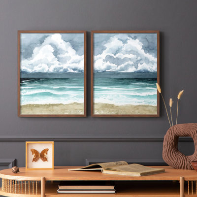 Impression encadrée South Beach Storm I-Premium - prête à être accrochée - aucun clou requis - aucun clou requis