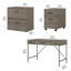 Ensemble de bureau rectangulaire 3 pièces Jazminn-2136611399