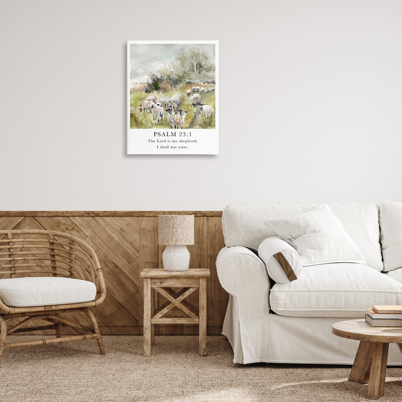 «My Shepherd Psalm», art mural sur toile par Carol Robinson, H 30 po x l 24 po