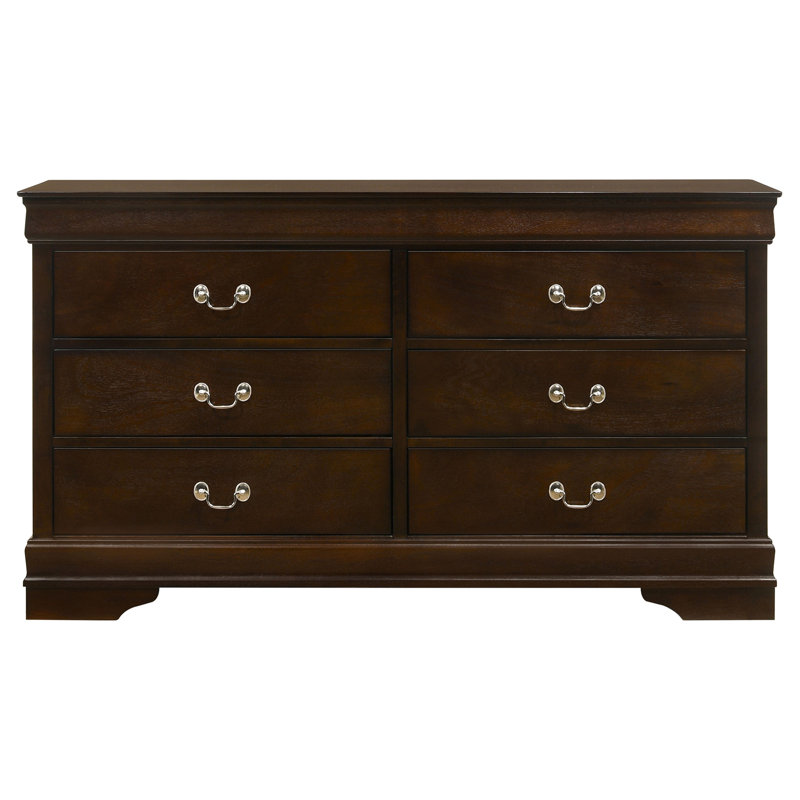 Commode moderne à 6 tiroirs, Cappuccino