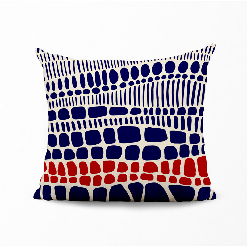 Housse et insert de coussin décoratif en polyester, L 17 po x H 17 po, Rouge