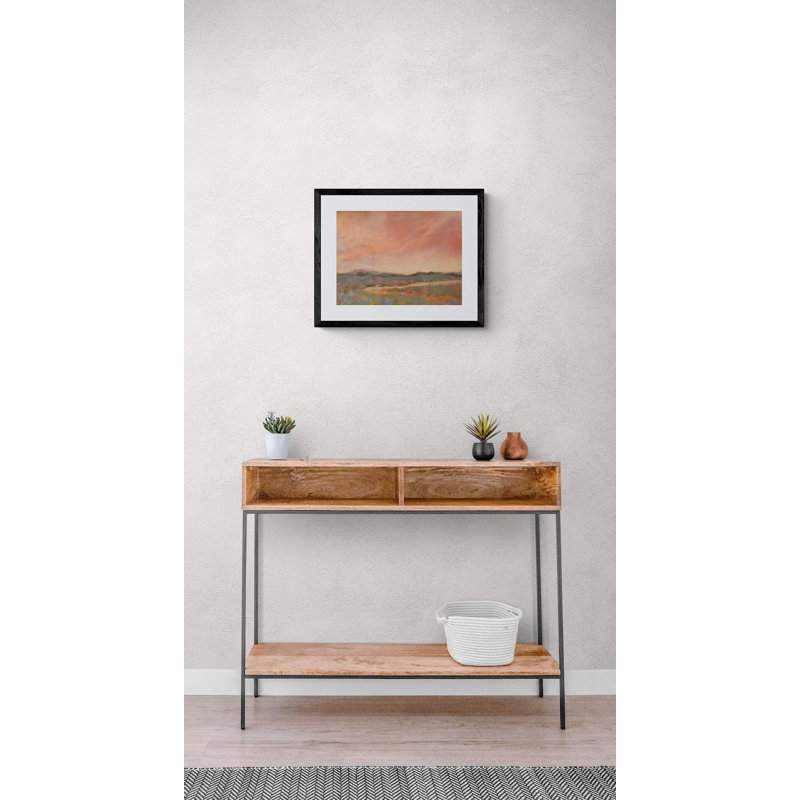 For Gracious Skies Print by Dina Gardner, 25.25" H x 31.25" W x 0.88" D, Black Framed Paper, White