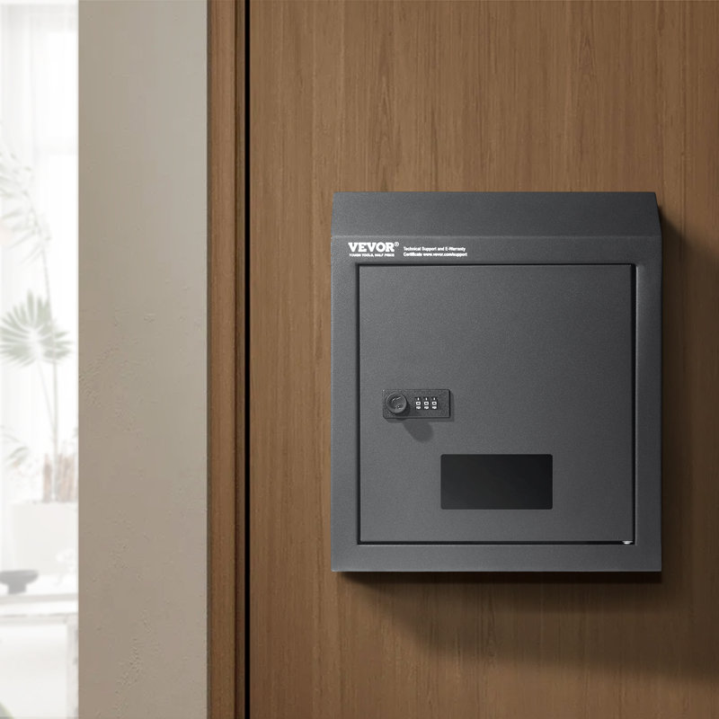 Steel Wall Mounted Mailbox, Gray