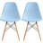 Paris Colored Dining Chair With Natural Wood Legs-2131601946