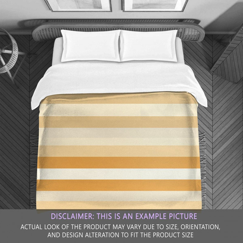 Striped Comforter, Twin Extra Long Comforter, Gold/Beige